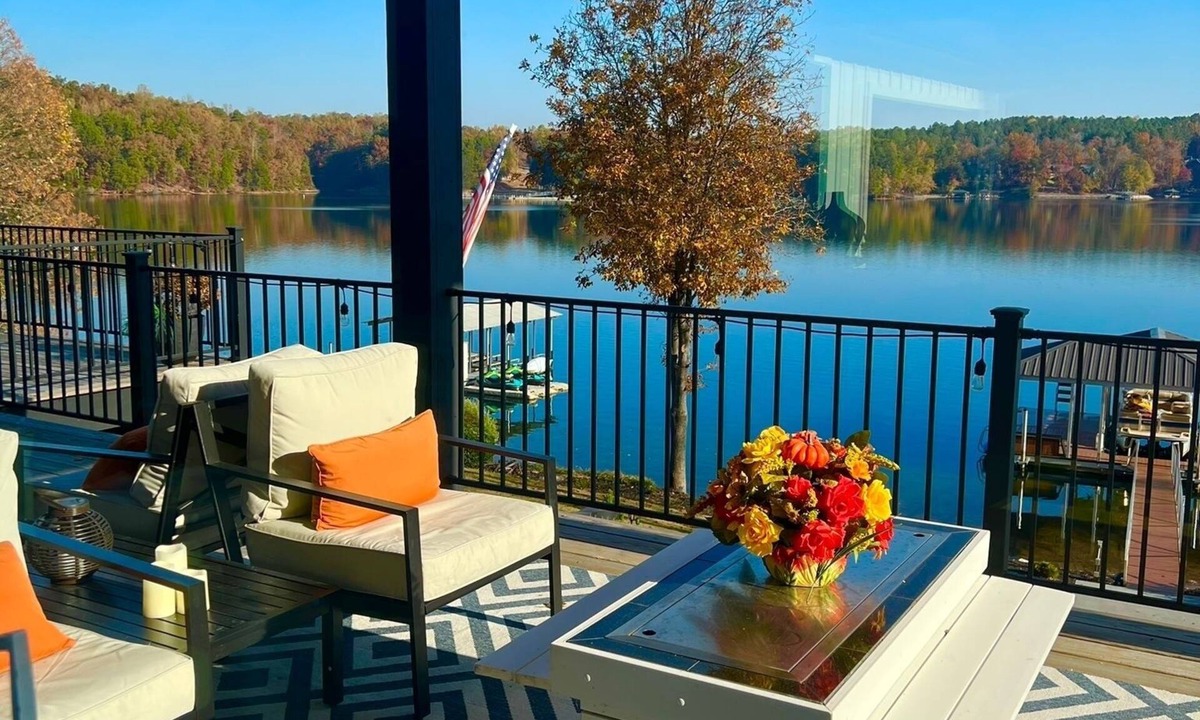 Six Mile House | Lakefront, private dock, outdoor kitchen, movie room, ping pong, pool table, etc