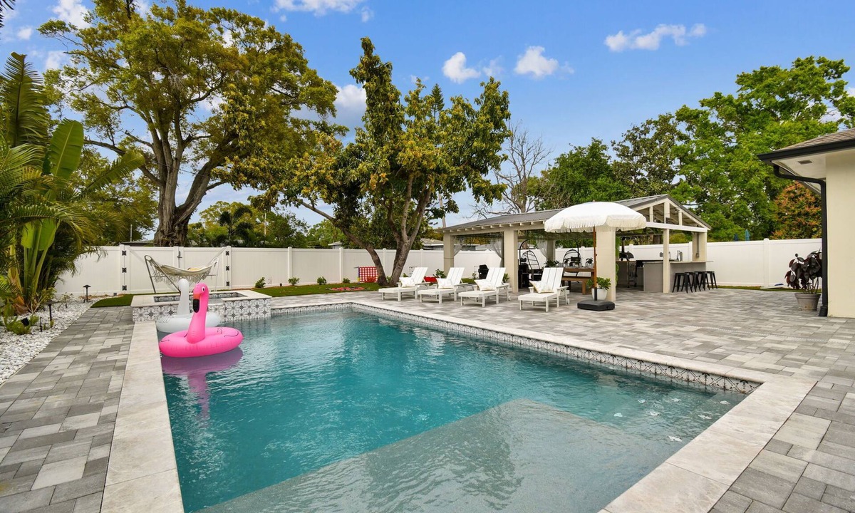 Riverside Heights House | Oasis Group Retreat, Pool, Hot Tub, Outdoor Fun for Up to 16 Guests