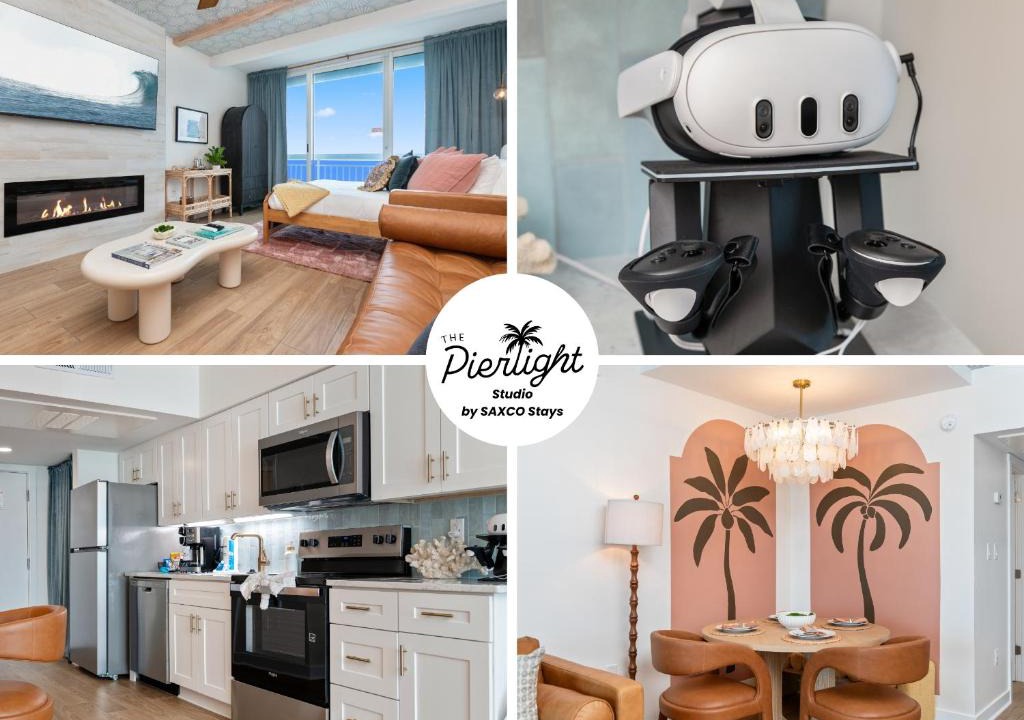 Downtown Myrtle Beach Apartment | Penthouse Oceanfront Studio VR + Mural + Minibar