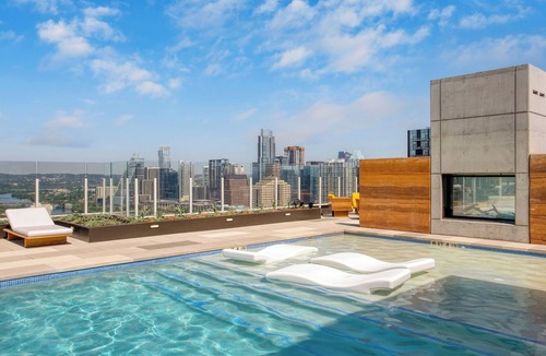 Downtown Austin House | 2 Luxury Condos, 1 Block from Rainey St | New High Rise w/Rooftop Pool & Gym