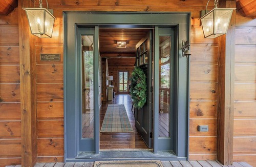 Blue Ridge Cabin | Above the Clouds: Summer Mountain Cabin with Hot Tub & Fireplace