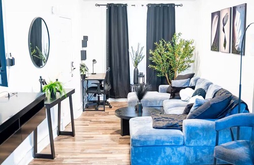 Reading Apartment | Cozy Grey Haven Apartment