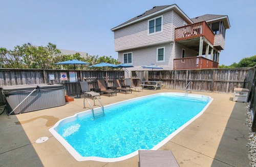Carolina Dunes House | Duck Calls - 4 BR Oceanside Home w/Private Pool, Hot Tub - Dogs Allowed