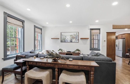 Lancaster House | Historic 8-Bedroom Retreat with Hot Tub for Large Groups!