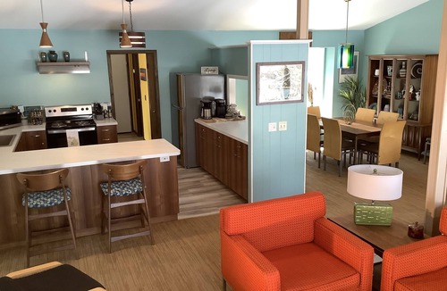 Fennville House | MCM Hilltop Hideaway with a River View. Near Saugatuck. Family & Pet Friendly!