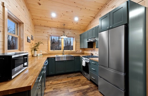 Town of Webb Cabin | Modern ADK Cabin with Outdoor Sauna in Old Forge