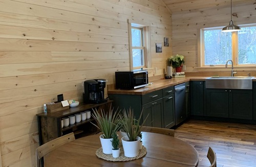 Town of Webb Cabin | Modern ADK Cabin with Outdoor Sauna in Old Forge