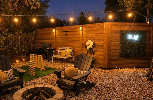 Venus House | Modern Tiny Home Firepit Near AT&T Stadium