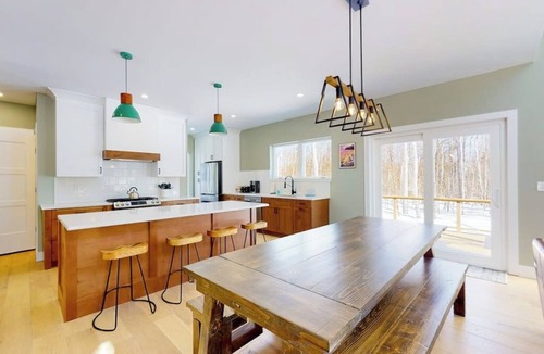 Carrabassett Valley House | Mountain escape with a hot tub, game room, four bedrooms, & gas fireplace