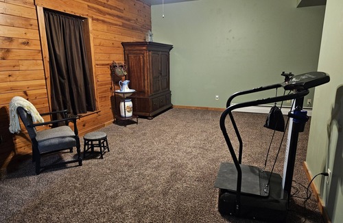 Warrenton Cabin | Private entry, lower area only with gameRoom, living room, bedroom and bathroom.