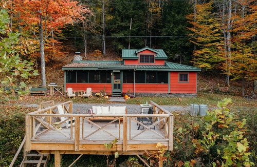 Hancock Cabin | RED CAMP Catkills Riverfront Cabin + Sauna on West Branch of the Delaware River