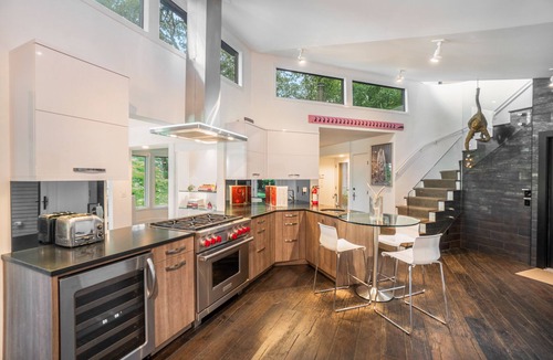Saugatuck House | Stylish riverfront retreat w/hot tub, screened boathouse, fishing dock & kayaks