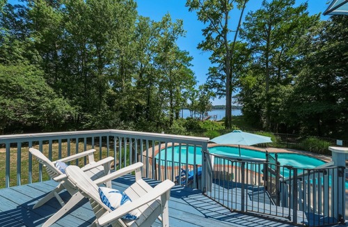Lancaster House | Waterfront Retreat w/Pool, Hot Tub, Dock & Sand Beach. Relax & enjoy the Rivah!