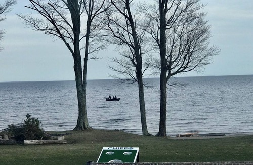 Escanaba Apartment | Waterfront studio in Escanaba with AC, WiFi 30+ day minimum rental only