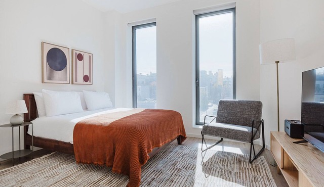Blueground | Clinton Hill, pool, gym & AC, nr park