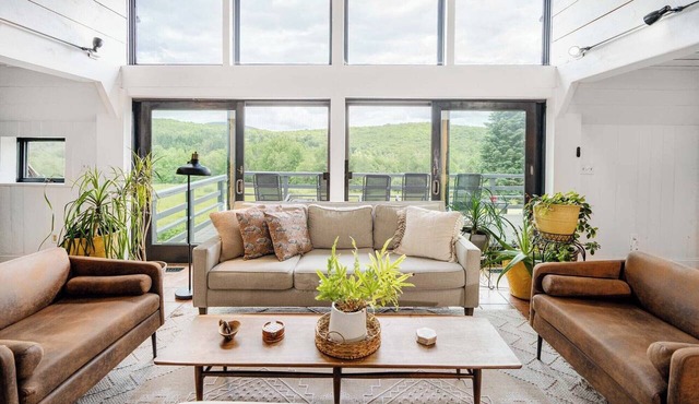 Catskills Cabin Mountain Views, Pond, & Fireplace