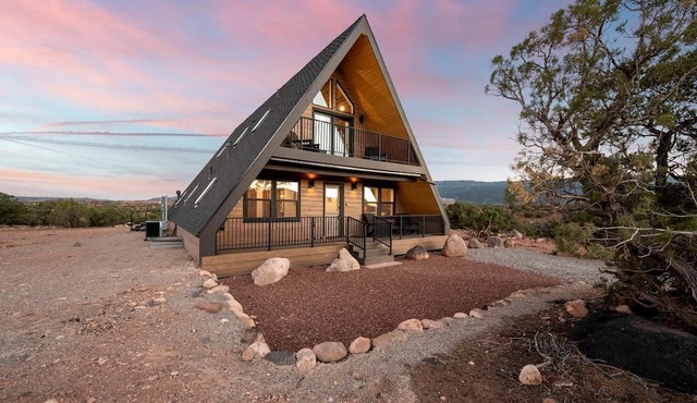 Experience Pure Glamping on this A-frame Placed in the Middle of the Desert in Wayne County, Utah