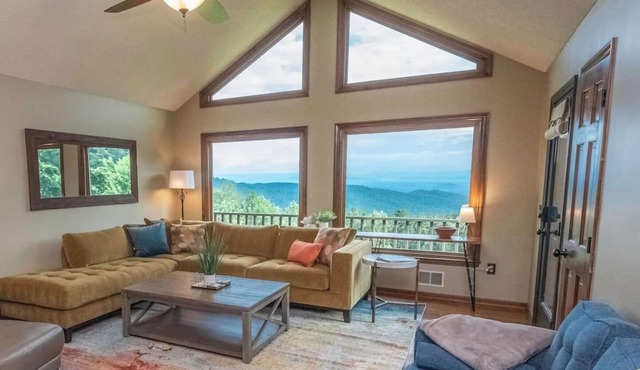 Fall Colors | Prayer Mountain View Cabin | Fabulous Views from Fire Pit | Ping Pong | Room to Spread Out