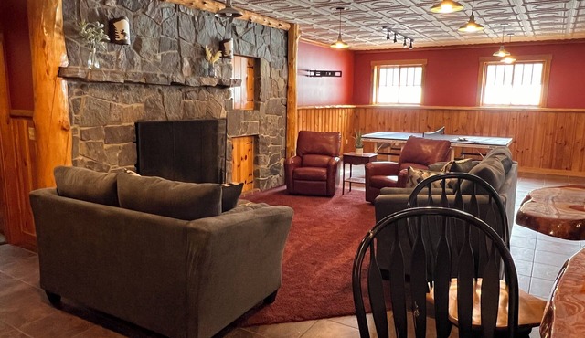 Fireside Lodge. A Fantastic 5-bedroom log home in Carrabassett Valley.