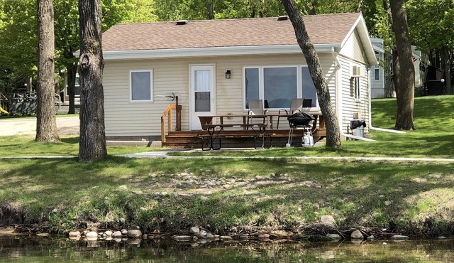 Lake Miltona, MN Weekly Rental Cabin is located right on the beach.