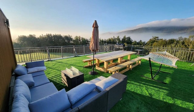 Modern Catskill House and Lake NY