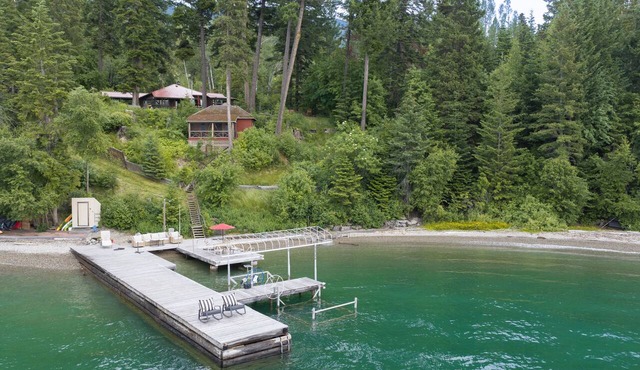 New! Entire Lakeside Estate on Flathead Lake | Private Beach, Dock & Cherry Orchard