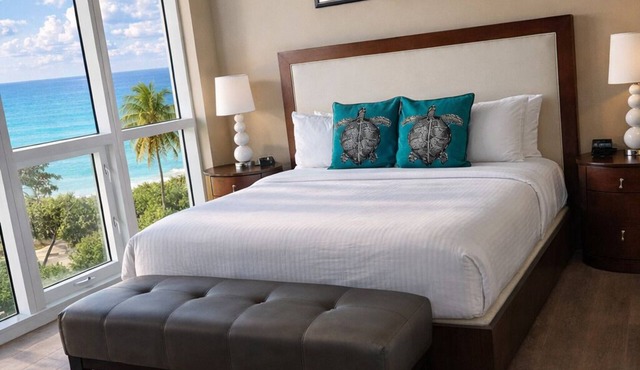 OCEAN VIEW! large wrap around balcony at the Palm Beach Marriott Resort and Spa