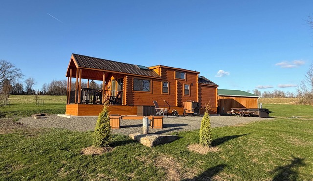 Private Cabin: Fire Pit, Hot Tub Mountain View’s, Farm Charm