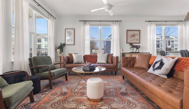 Refined Ground Level 2BR 2BA with Patio Access