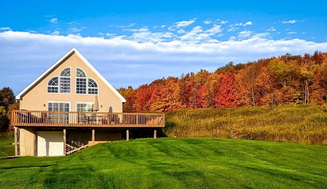 Serene Getaway on Private Land with Panoramic Views in Walton, New York