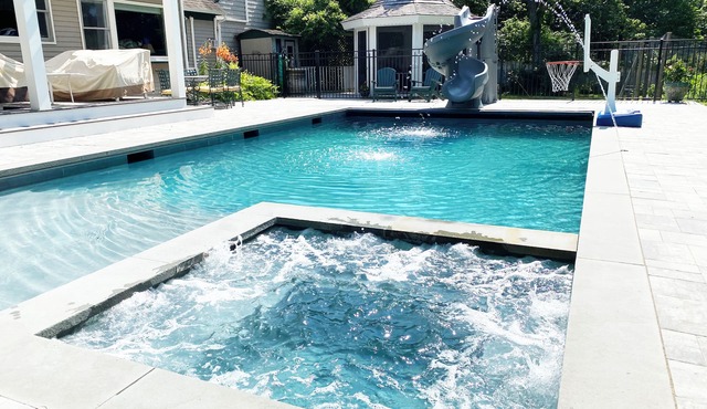 Unique Southold waterfront luxury home with heated pool on Long Creek