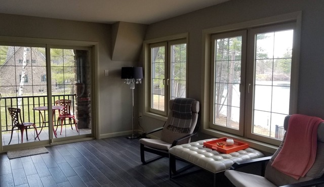 Upscale lake front second floor unit in Wells, NY with stunning views and WiFi in Wells